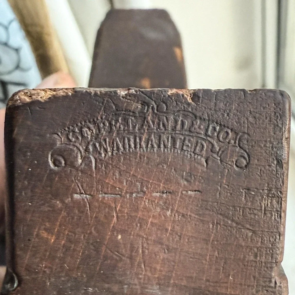 Antique Vintage Wooden Plane‎ Mathieson & Son – James River Works Steel Iron
